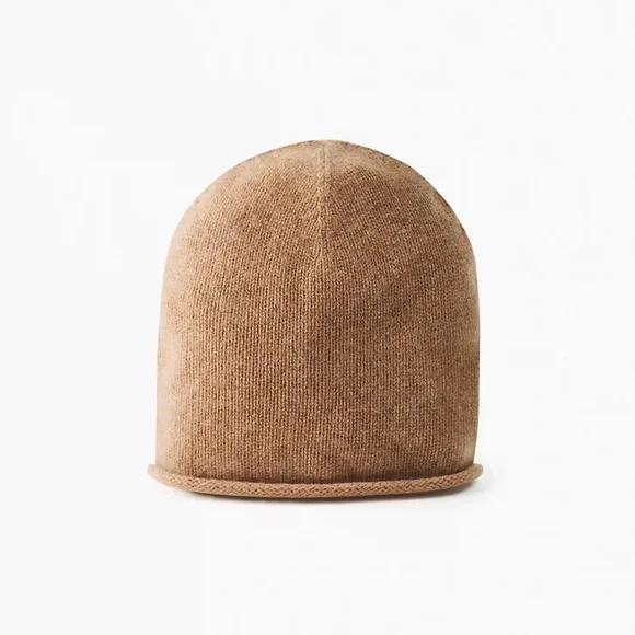 Aritzia Babaton Luxe Cashmere Kisho Beanie Heather Constant Camel - Picture 8 of 8